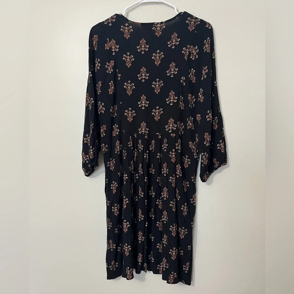 Knox Rose Boho Patterned Long Sleeve Dress - Picture 3 of 6